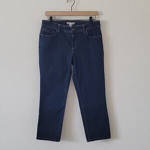 Chico's Dark Wash Crop Denim Jeans Size 4